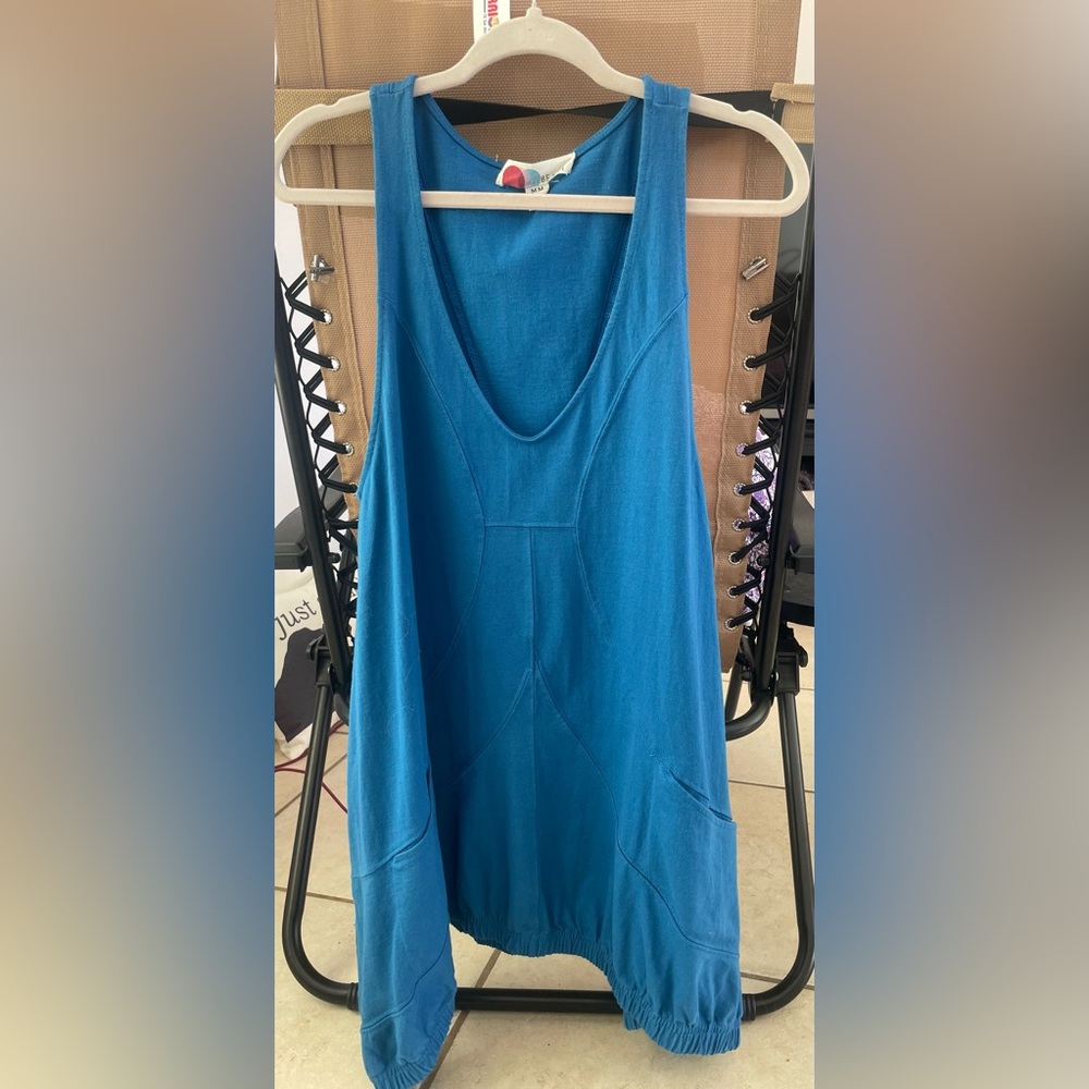 Free People Blue Sleeveless Dress